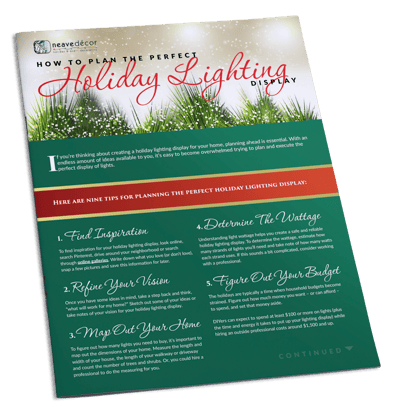 neave holiday lighting tip sheet book